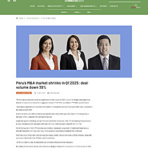 Perus M&A market shrinks in Q1 2025: deal volume down 39%